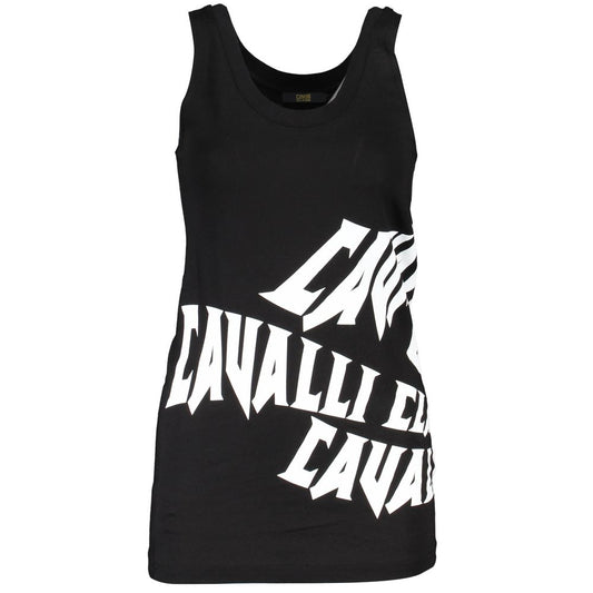 Cavalli Class – Schwarzes Baumwoll-Tanktop
