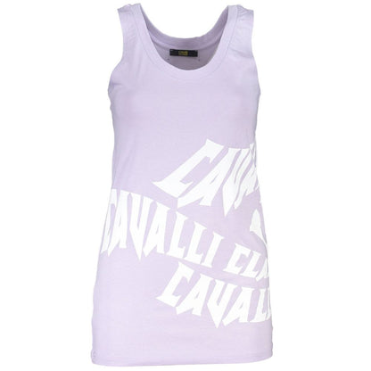 Cavalli Class – Lilafarbenes Baumwoll-Tanktop
