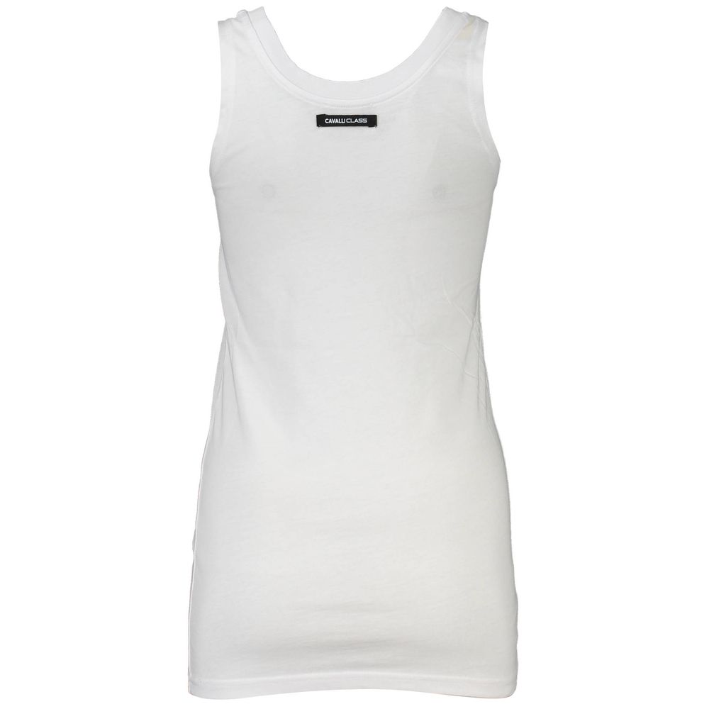 Weißes Baumwoll-Tanktop von Cavalli Class