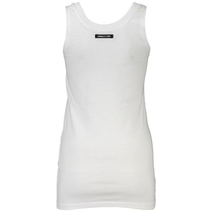 Weißes Baumwoll-Tanktop von Cavalli Class