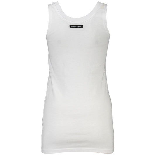 Weißes Baumwoll-Tanktop von Cavalli Class