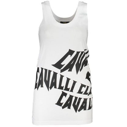 Weißes Baumwoll-Tanktop von Cavalli Class