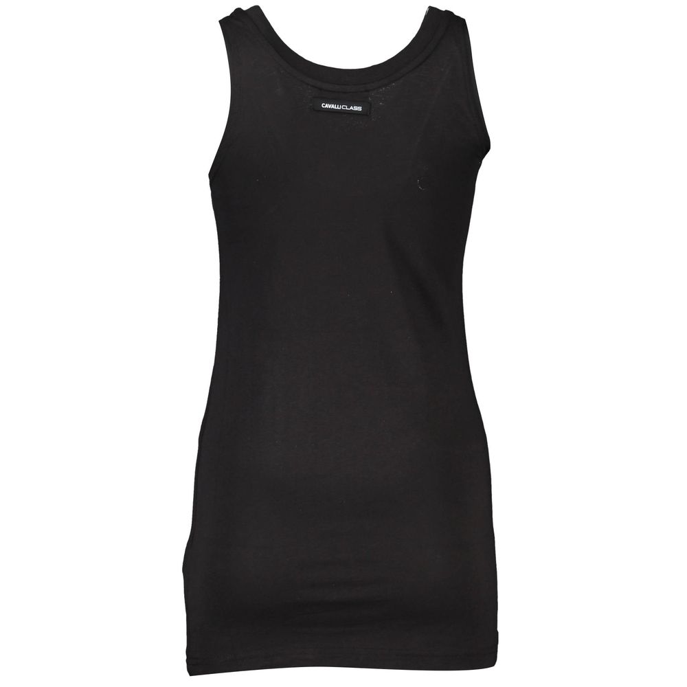 Schwarzes Tanktop aus Baumwolle von Cavalli Class