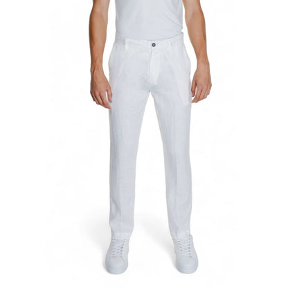 Borghese White Linen Pant