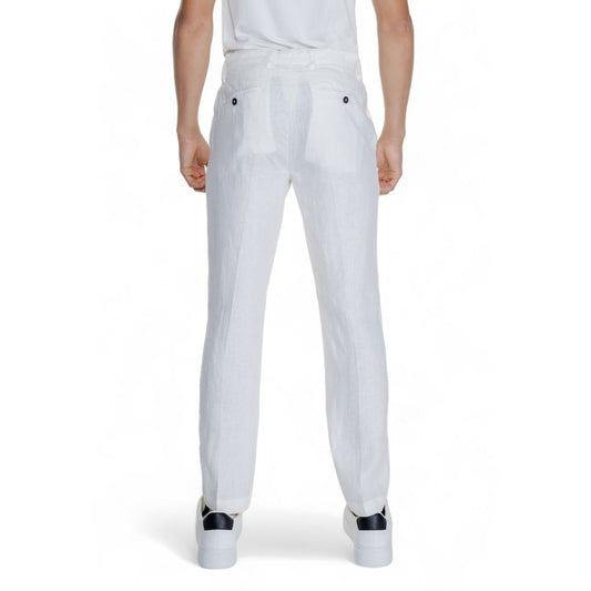 Borghese White Linen Pant