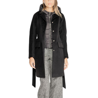 Schwarzer Polyestermantel von Cleré