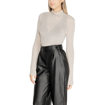 Cleré Beige Modal Langarm-T-Shirt