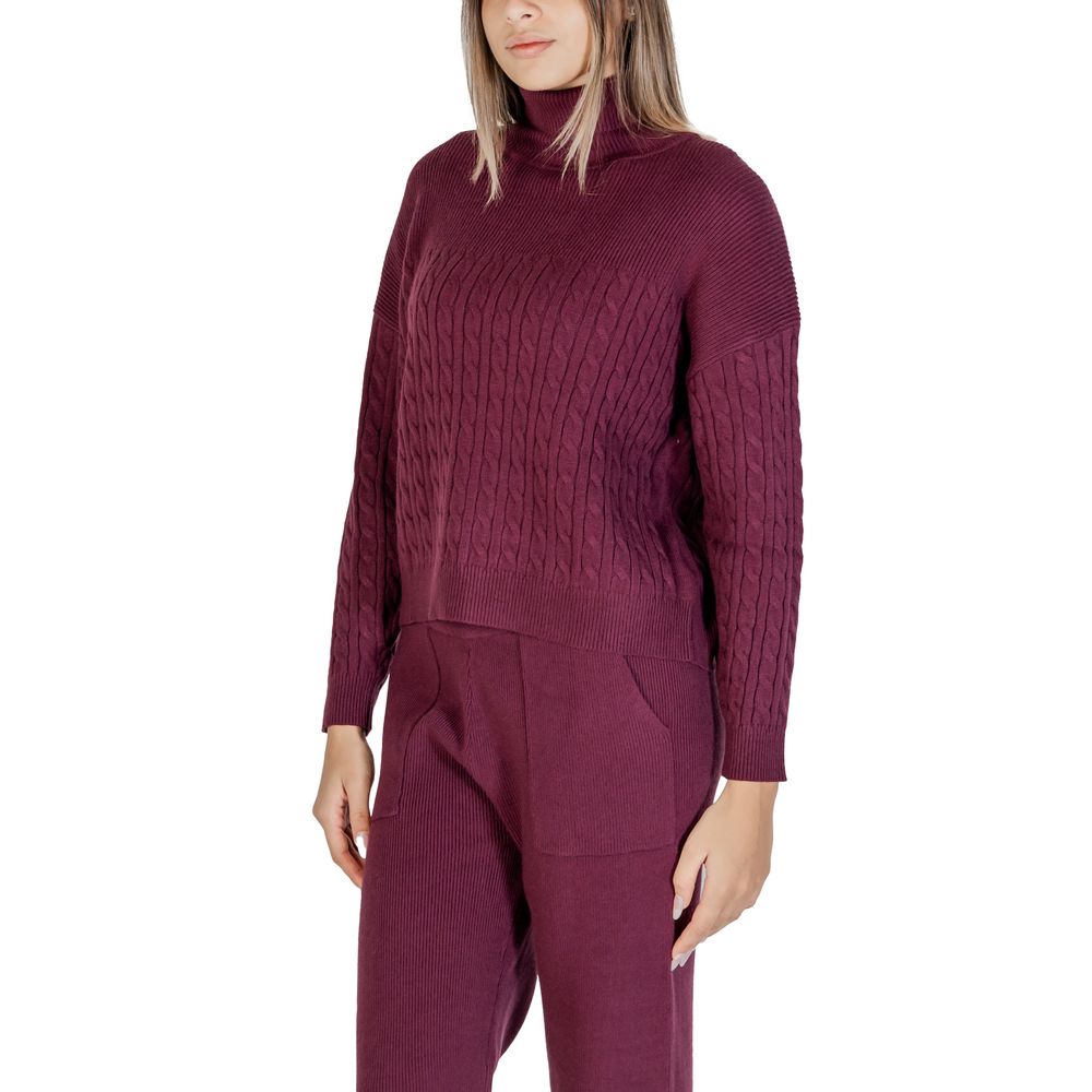 Rollkragenpullover aus Viskose von Cleré in Bordeaux
