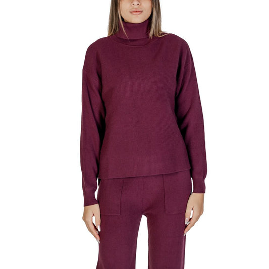 Cleré Lila Viskose Rollkragenpullover