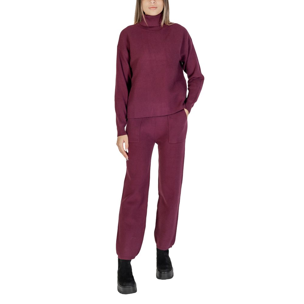 Cleré Lila Viskose Rollkragenpullover