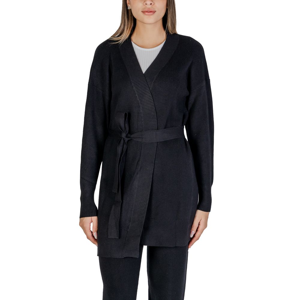 Cleré – Schwarze Viskose-Strickjacke