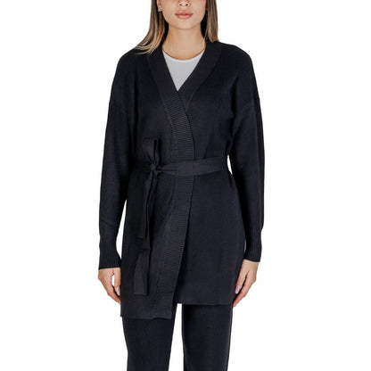 Cleré – Schwarze Viskose-Strickjacke