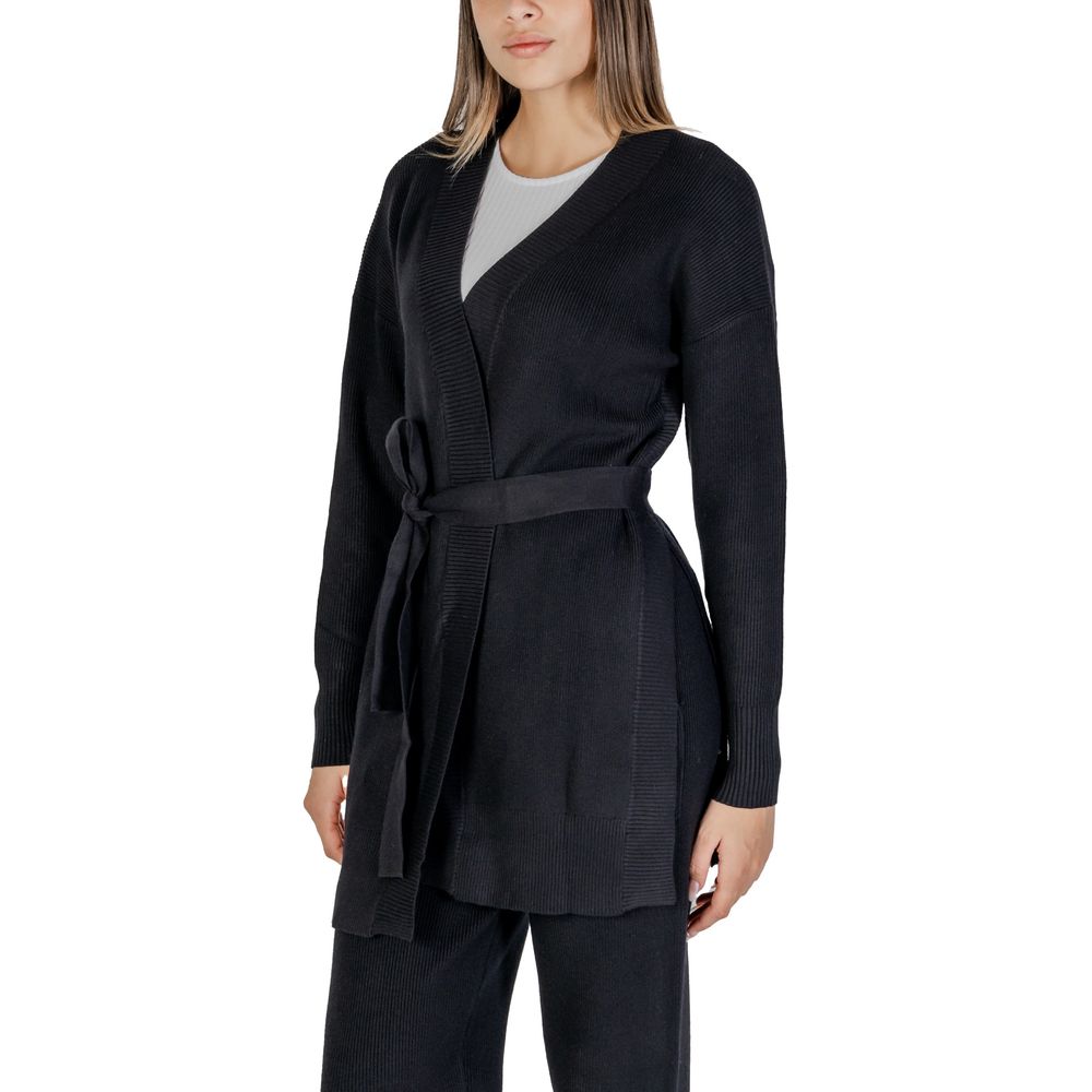 Cleré – Schwarze Viskose-Strickjacke