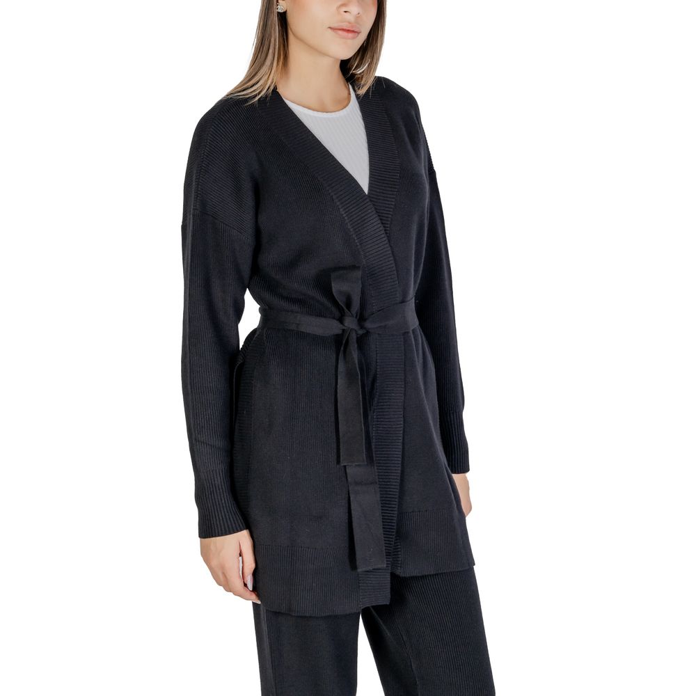 Cleré – Schwarze Viskose-Strickjacke