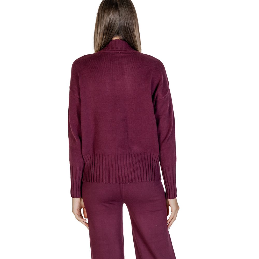 Lilafarbene Viskose-Strickjacke von Cleré