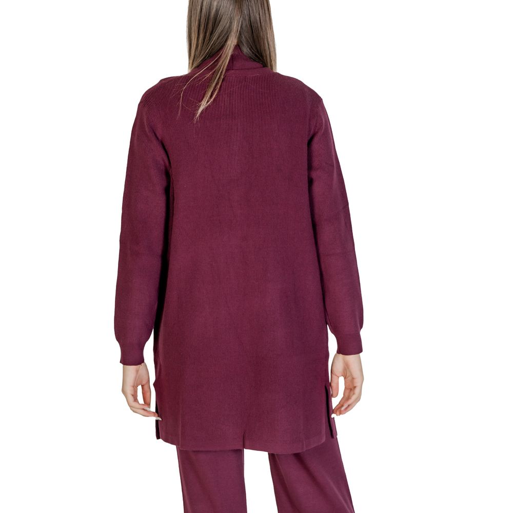 Lilafarbene Viskose-Strickjacke von Cleré