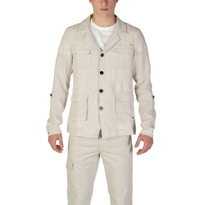 In My Hood – Beigefarbener Leinenblazer