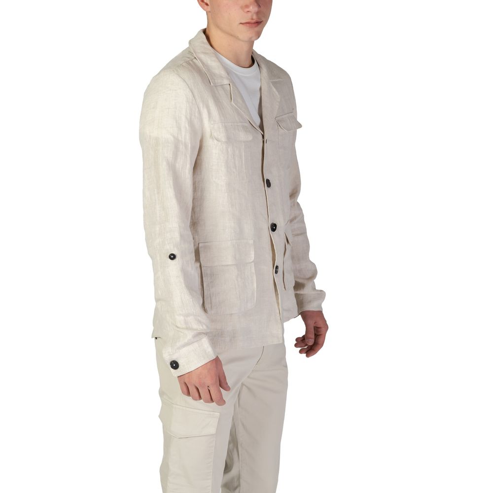 In My Hood – Beigefarbener Leinenblazer