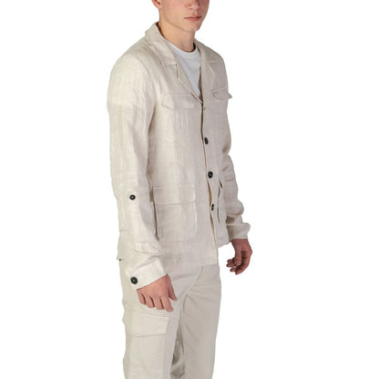 In My Hood – Beigefarbener Leinenblazer