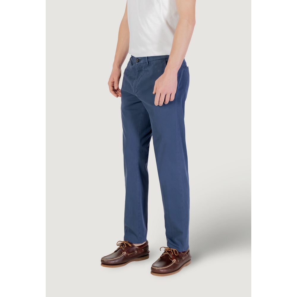 Borghese Blaue Skinny-Hose aus Baumwolle