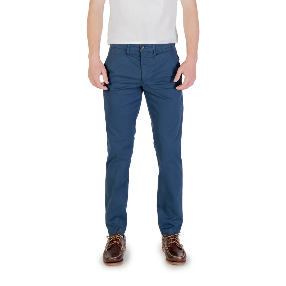 Borghese Blaue Skinny-Hose aus Baumwolle