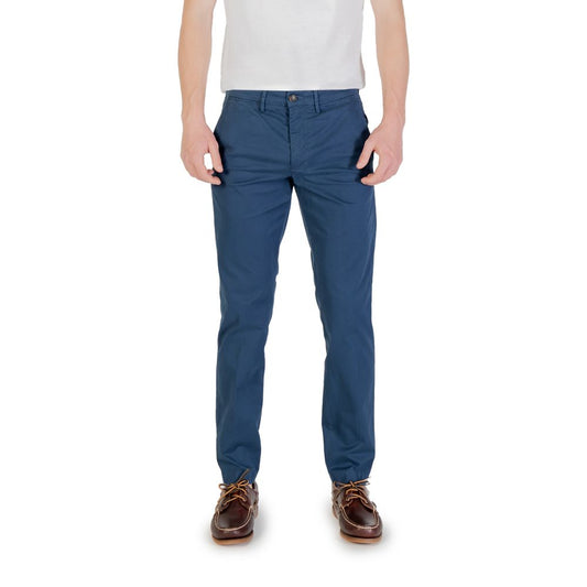Borghese Blaue Skinny-Hose aus Baumwolle