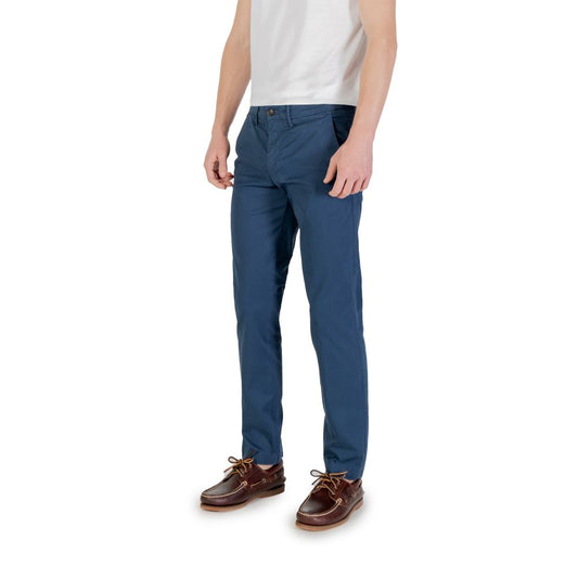 Borghese Blaue Skinny-Hose aus Baumwolle