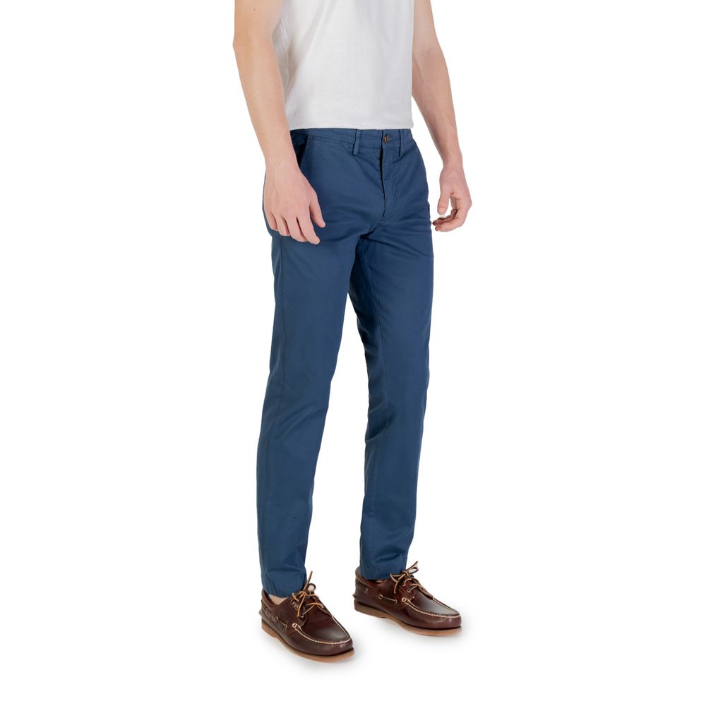 Borghese Blaue Skinny-Hose aus Baumwolle