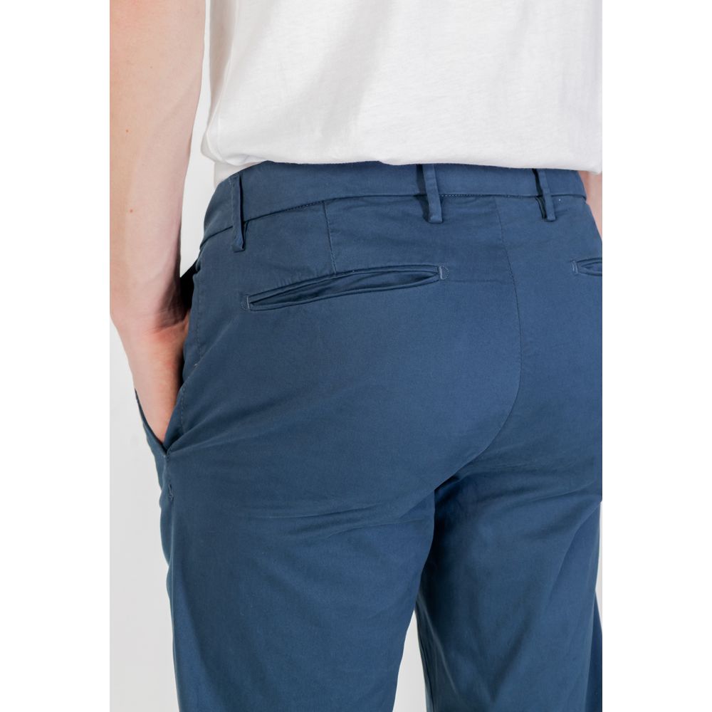 Borghese Blaue Skinny-Hose aus Baumwolle
