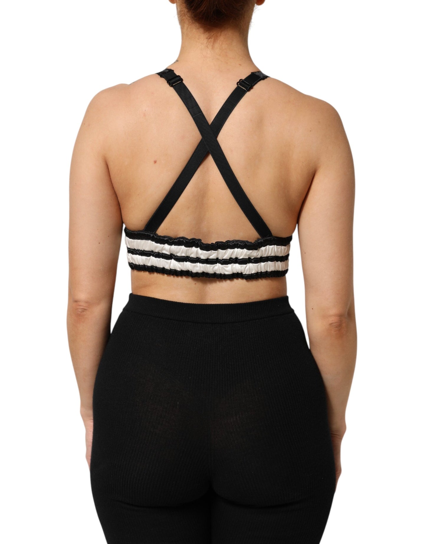 Dolce &amp; Gabbana – Rotes, floral besticktes Bralette-Crop-Top aus Satin