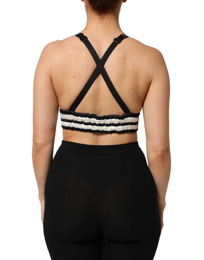 Dolce &amp; Gabbana – Rotes, floral besticktes Bralette-Crop-Top aus Satin