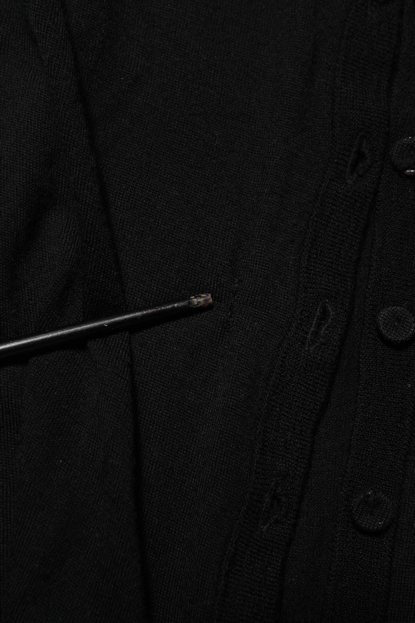 Dolce &amp; Gabbana – Schwarzer Cardigan aus Schurwolle mit Knöpfen