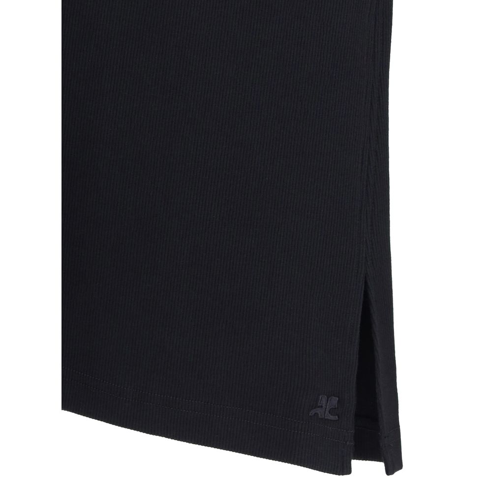 Courrèges Quer-Baumwolloberteil aus den 90ern