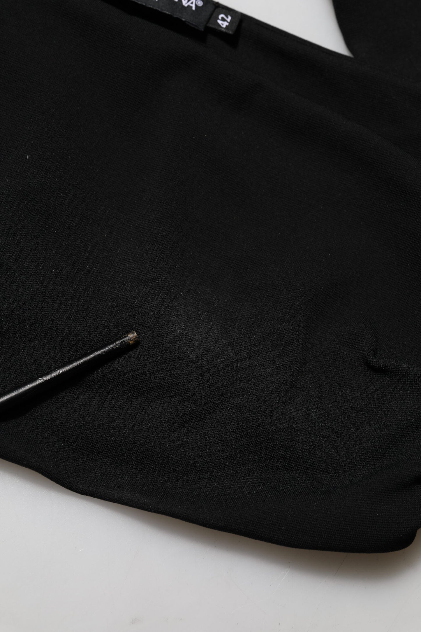 Dolce &amp; Gabbana – Schulterfreies Neckholder-Crop-Top aus schwarzer Viskose