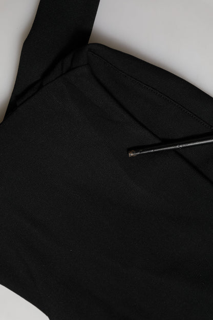 Dolce &amp; Gabbana – Schulterfreies Neckholder-Crop-Top aus schwarzer Viskose