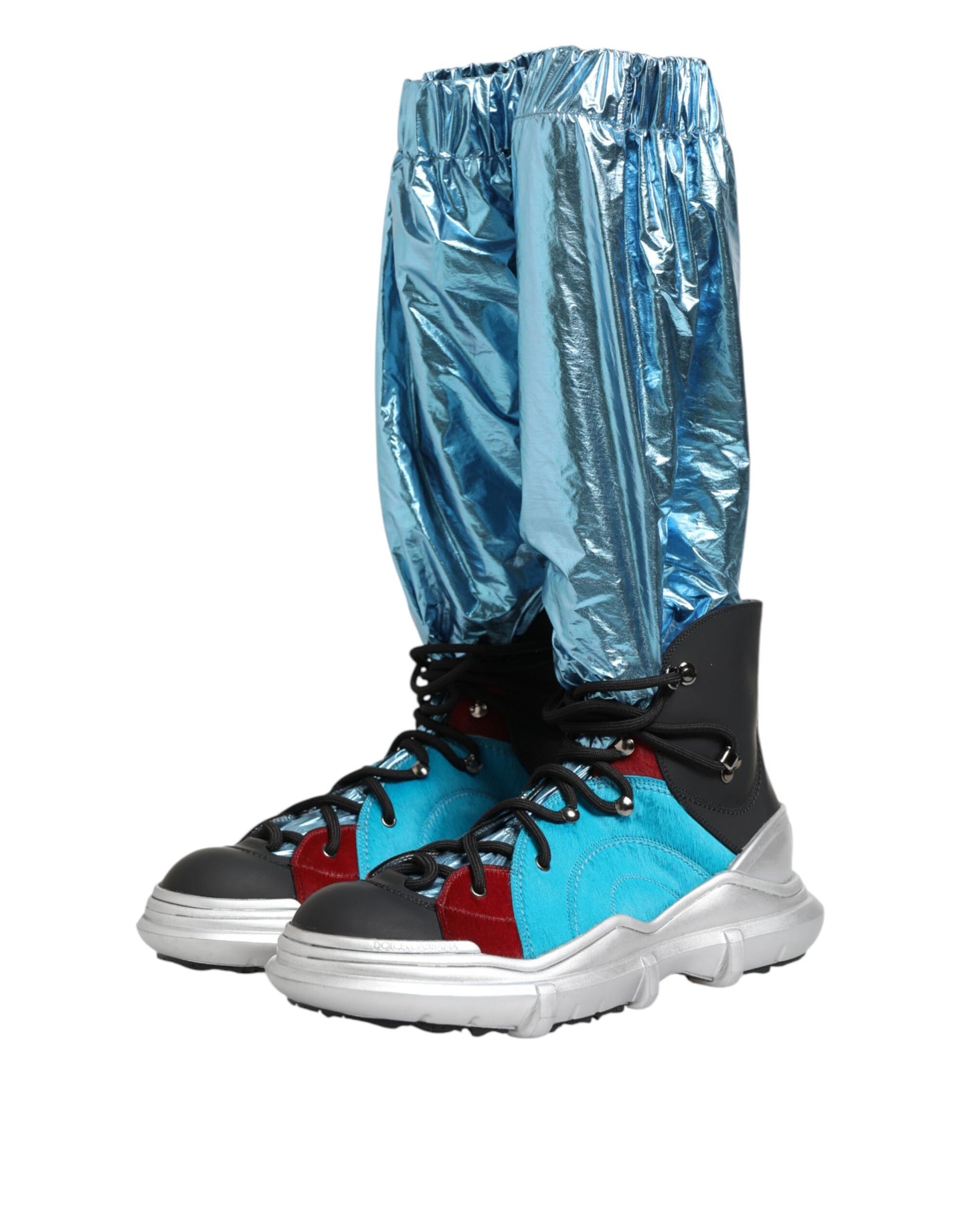 Dolce &amp; Gabbana – Overknee-Socken mit Schnürung in Blau für Herren