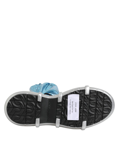 Dolce &amp; Gabbana – Overknee-Socken mit Schnürung in Blau für Herren