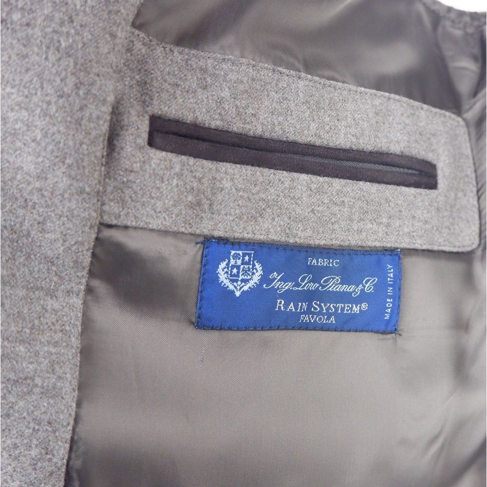 Ärmellose Jacke aus grauer Wolle, Made in Italy