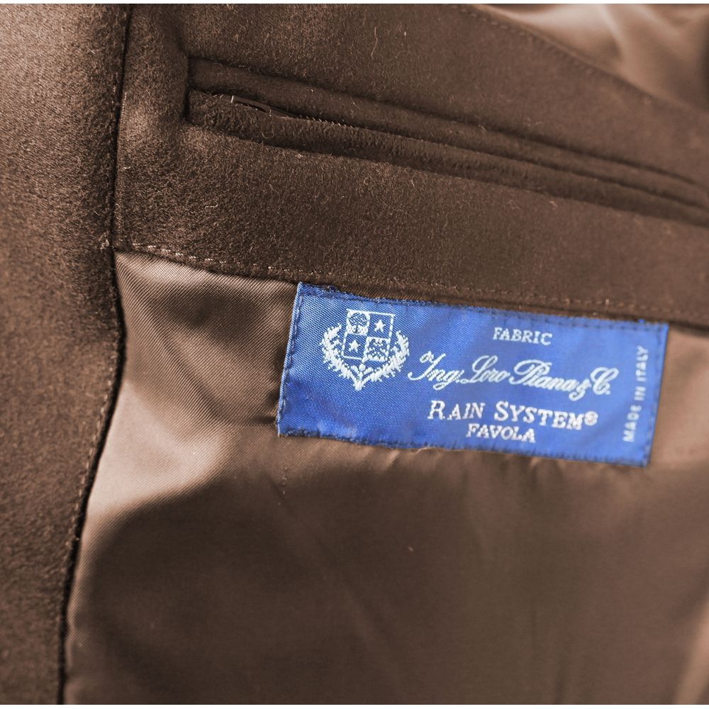 Braune, ärmellose Wolljacke, Made in Italy