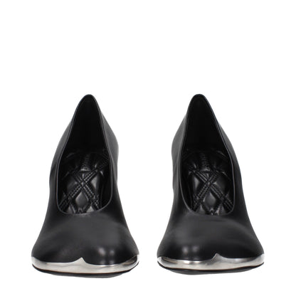 Burberry – Schwarze Pumps aus Leder mit hohem Absatz