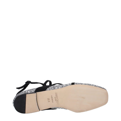 Jimmy Choo Graue Ballerinas aus Kunststoff