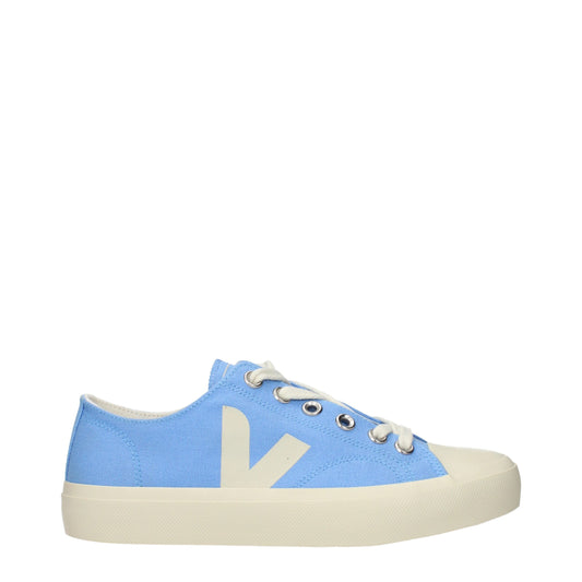 Hellblaue Veja-Low-Tops aus Stoff