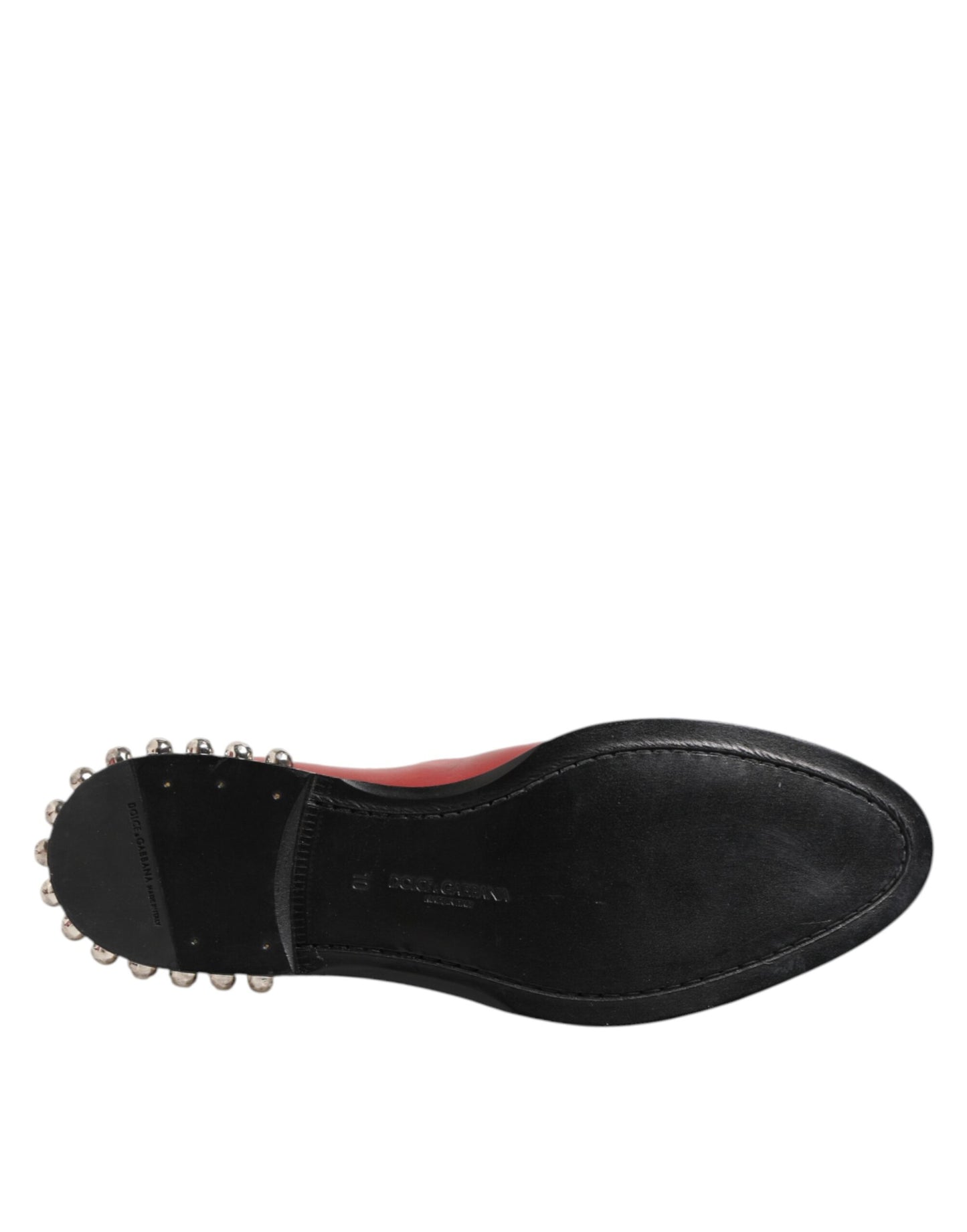 Dolce &amp; Gabbana Rote Chelsea-Stiefeletten mit Nieten