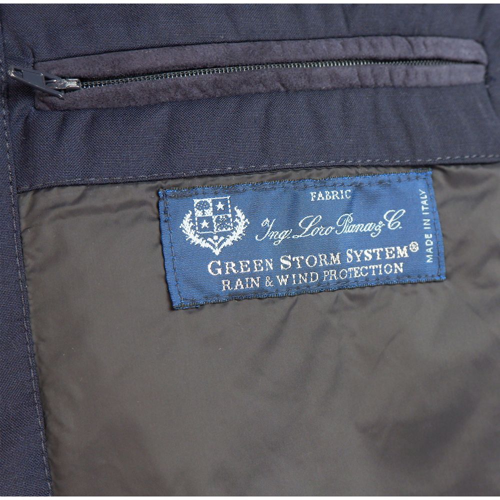 Blaue Wollweste für Herren, hergestellt in Italien