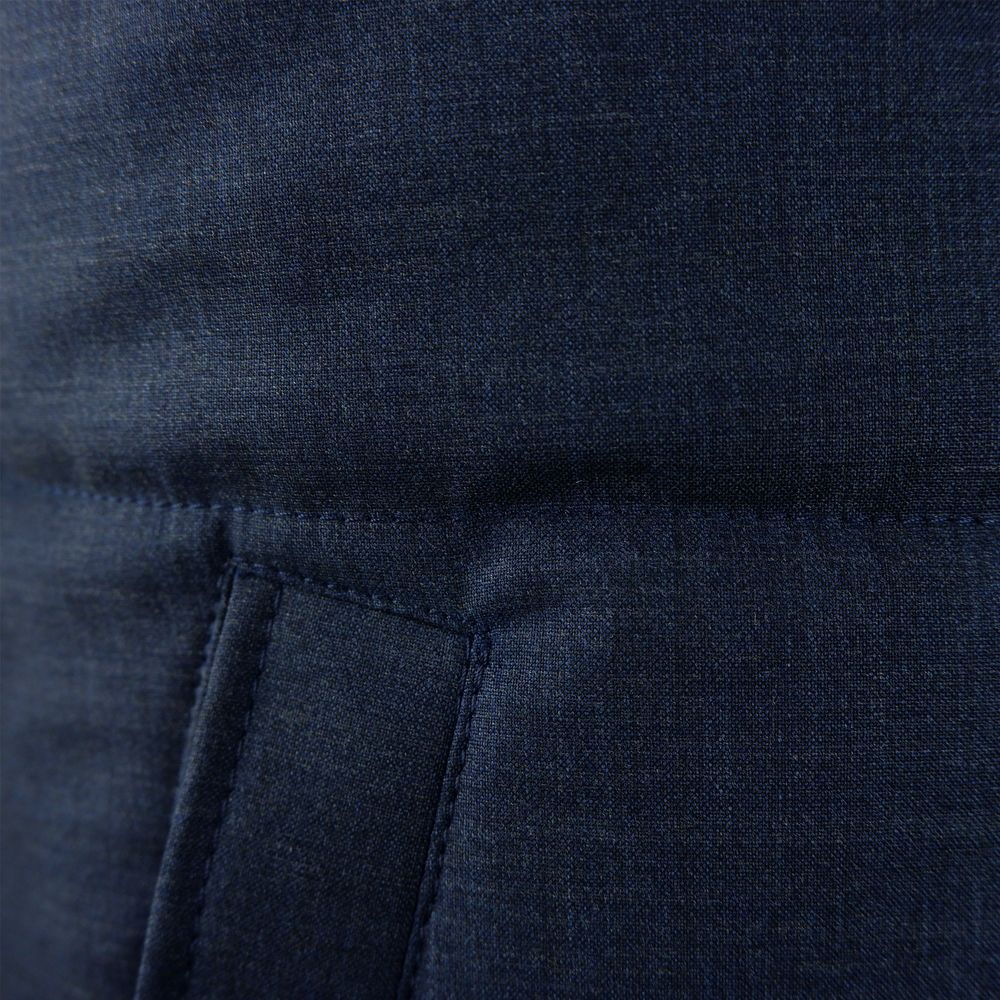 Made in Italy Blaue Wollweste für Herren