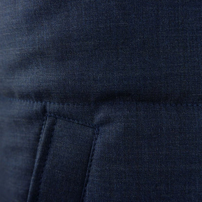 Made in Italy Blaue Wollweste für Herren