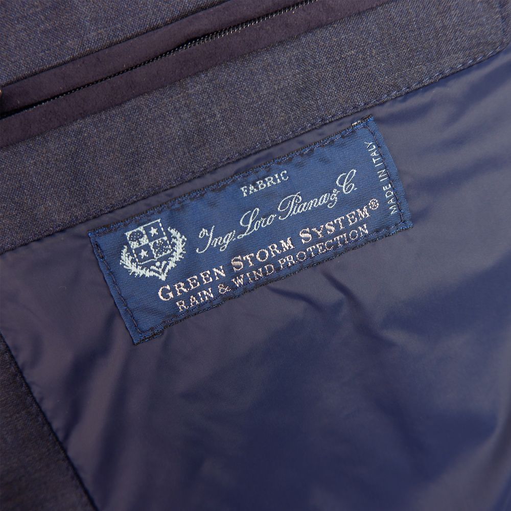 Made in Italy Blaue Wollweste für Herren