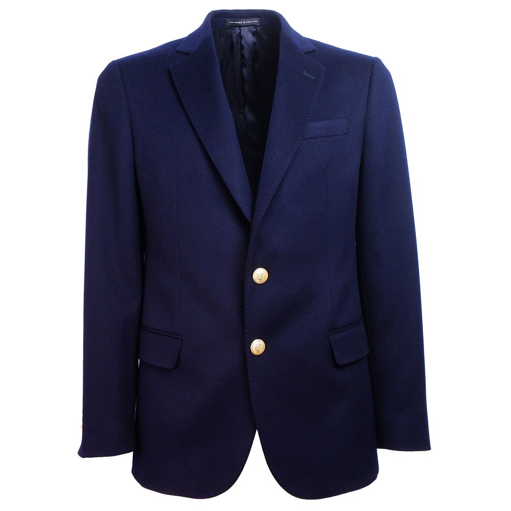 Blauer Wollblazer für Herren, Made in Italy