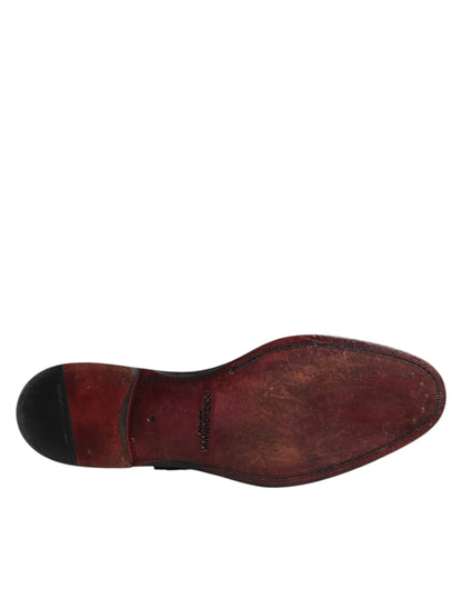 Dolce &amp; Gabbana – Formelle Derby-Schuhe aus weißem Leder mit Monkstrap