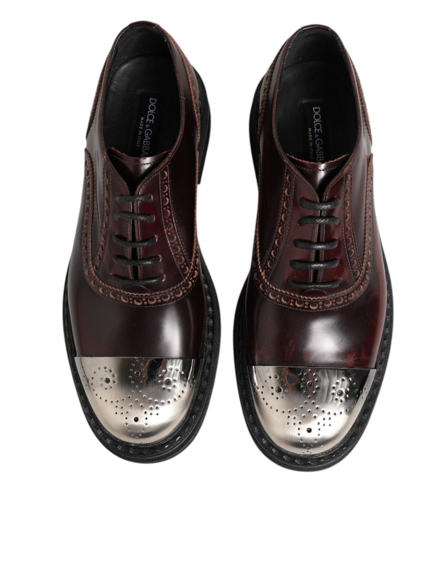 Dolce & Gabbana Brown Leather Lace Up Dress Men Oxford Shoes